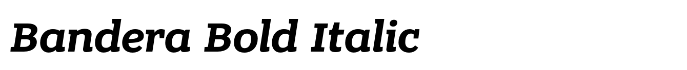 Bandera Bold Italic